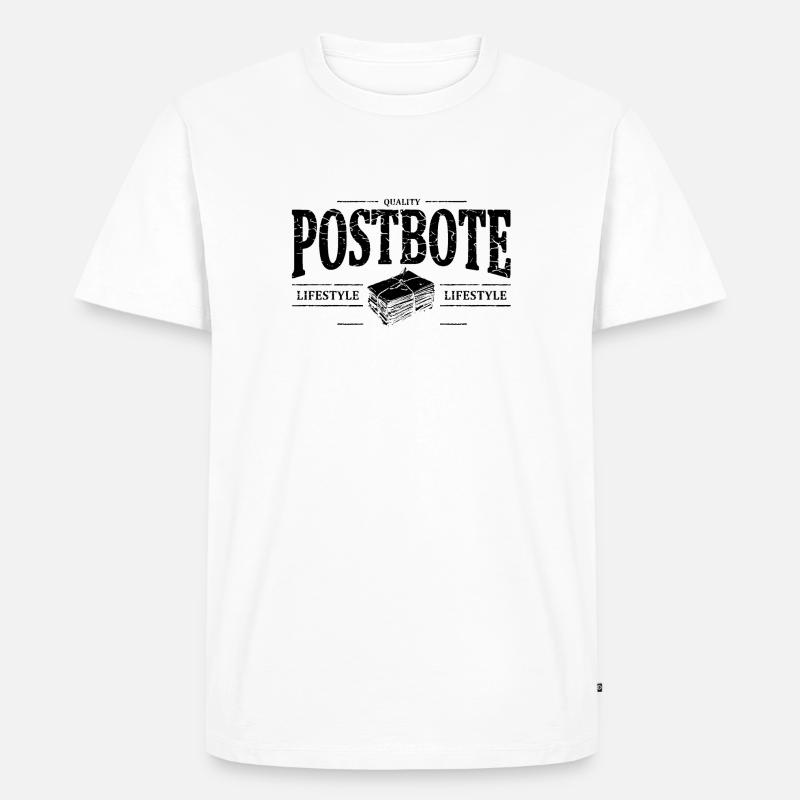 Postbote - Männer Premium Bio T-Shirt - Weiß