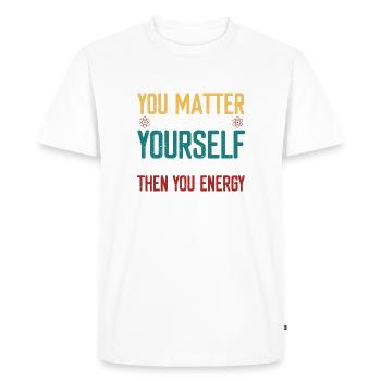 Quantum Physics Physicist Physics Professor Molecule - Men's Premium Organic T-Shirt - white - Front - Nico (187cm)