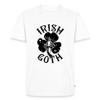 Irish Goth St Patrick's Day - T-shirt Premium bio Homme - blanc - Devant - Nico (187cm)