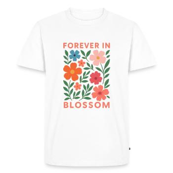 FOREVER IN BLOSSOM - Men's Premium Organic T-Shirt - white - Front - Nico (187cm)