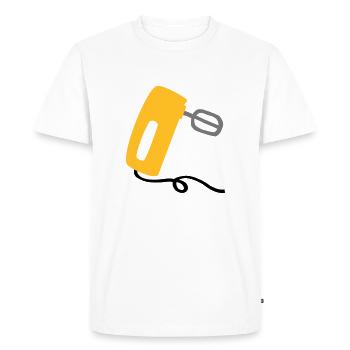 Mixer - Men's Premium Organic T-Shirt - white - Front - Nico (187cm)