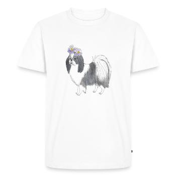 Menton japonais avec fleur - T-shirt Premium bio Homme - blanc - Devant - Nico (187cm)
