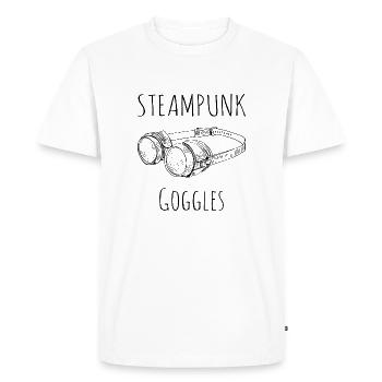 Steampunk Glasses Welding Glasses Goggles Shirt - Men's Premium Organic T-Shirt - white - Front - Nico (187cm)