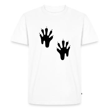 raton laveur - T-shirt Premium bio Homme - blanc - Devant - Nico (187cm)