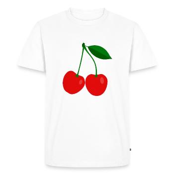 cerises - T-shirt Premium bio Homme - blanc - Devant - Nico (187cm)