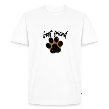 Chien chien patte patte meilleur ami cadeau - T-shirt Premium bio Homme - blanc - Devant - Nico (187cm)
