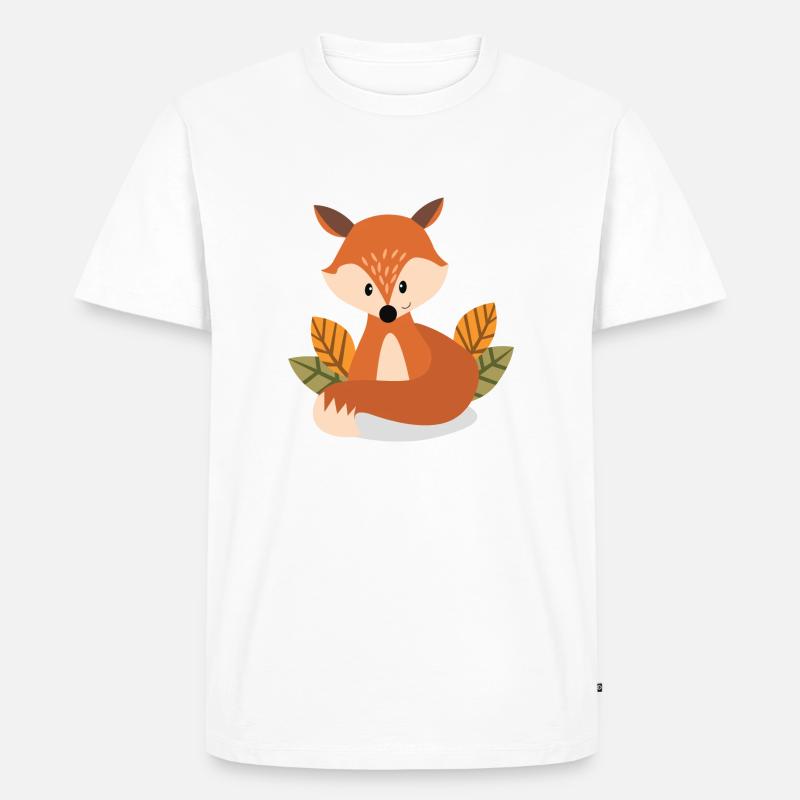 Fuchs - Männer Premium Bio T-Shirt - Weiß