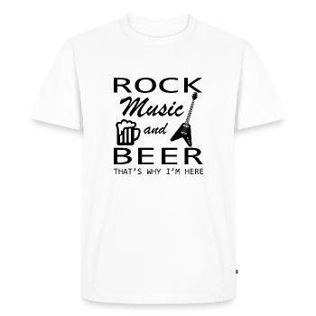 Rock Music Rock and Roll - Men's Premium Organic T-Shirt - white - Front - Nico (187cm)
