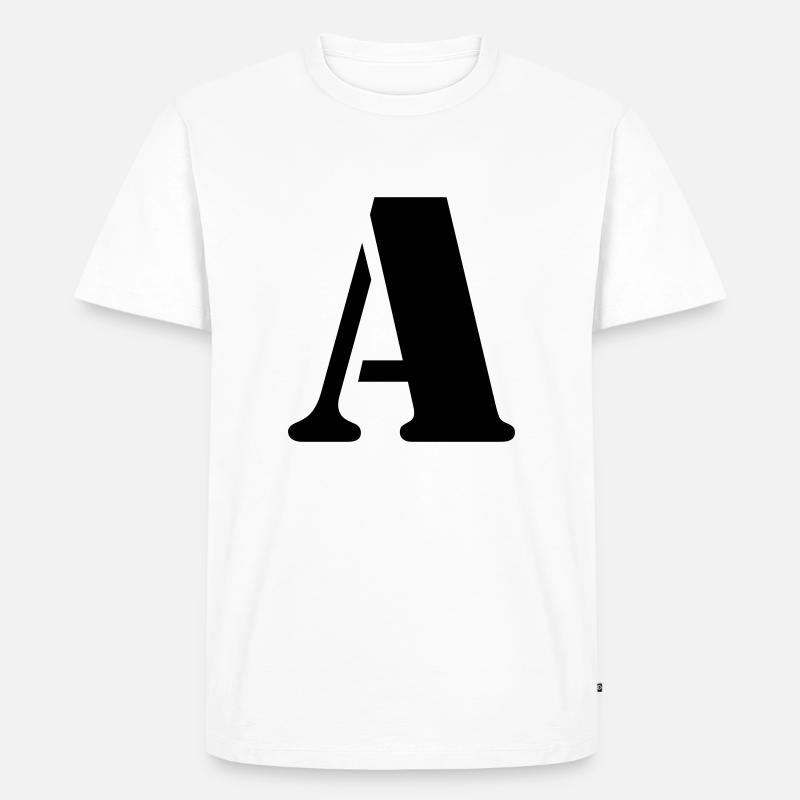 buchstabe a - Männer Premium Bio T-Shirt - Weiß
