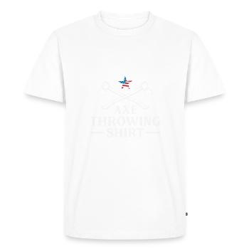 C’est ma chemise de lancer de hache. Lancer de hache Sport - T-shirt Premium bio Homme - blanc - Devant - Nico (187cm)