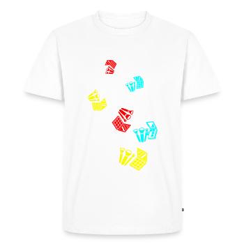Icône Maquillage Cosmétiques - T-shirt Premium bio Homme - blanc - Devant - Nico (187cm)