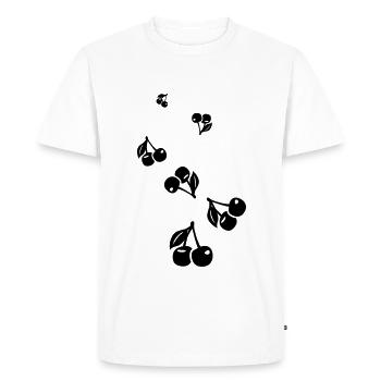 Cherries symbol - Men's Premium Organic T-Shirt - white - Front - Nico (187cm)