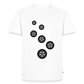 Réglage des pneus - T-shirt Premium bio Homme - blanc - Devant - Nico (187cm)