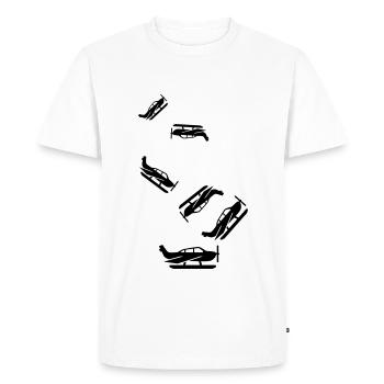 Airplane symbol - Men's Premium Organic T-Shirt - white - Front - Nico (187cm)