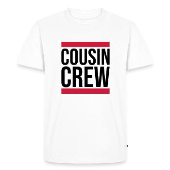 Leader Cousin Crew Team - T-shirt Premium bio Homme - blanc - Devant - Nico (187cm)