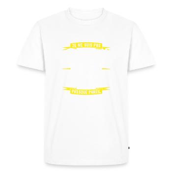 cadeau grand-frère / pas parfait mais grand-frère - T-shirt Premium bio Homme - blanc - Devant - Nico (187cm)