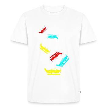 Airplane symbol - Men's Premium Organic T-Shirt - white - Front - Nico (187cm)
