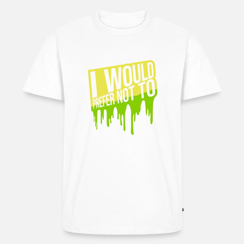 I prefer not to - Männer Premium Bio T-Shirt - Weiß