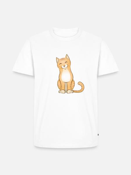 Stubentiger - Männer Premium Bio T-Shirt - Weiß