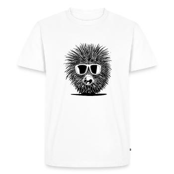 Porcupine Lunettes de soleil Mignons animaux Nature 11 - T-shirt Premium bio Homme - blanc - Devant - Nico (187cm)
