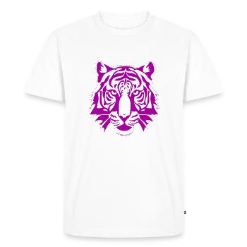 TIGER HEAD - Men's Premium Organic T-Shirt - white - Front - Nico (187cm)