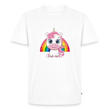 Baby unicorn cute rainbow cute - Men's Premium Organic T-Shirt - white - Front - Nico (187cm)