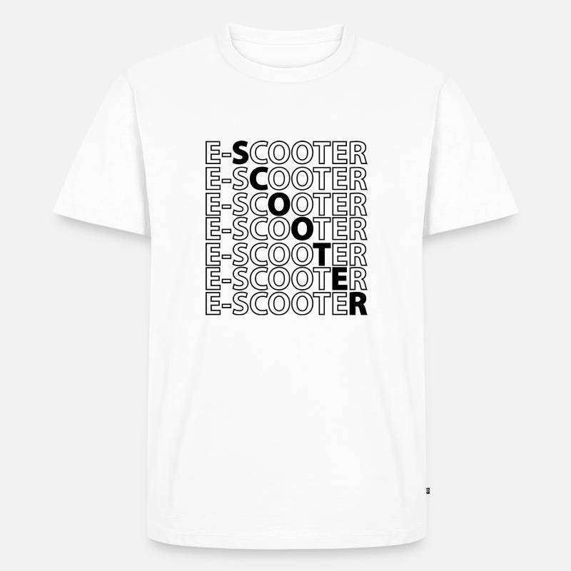E-Scooter E-Roller Scooter - Männer Premium Bio T-Shirt - Weiß