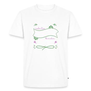 Book Keeper Shirt Cat Long Sleeve Shirts - Men's Premium Organic T-Shirt - white - Front - Nico (187cm)
