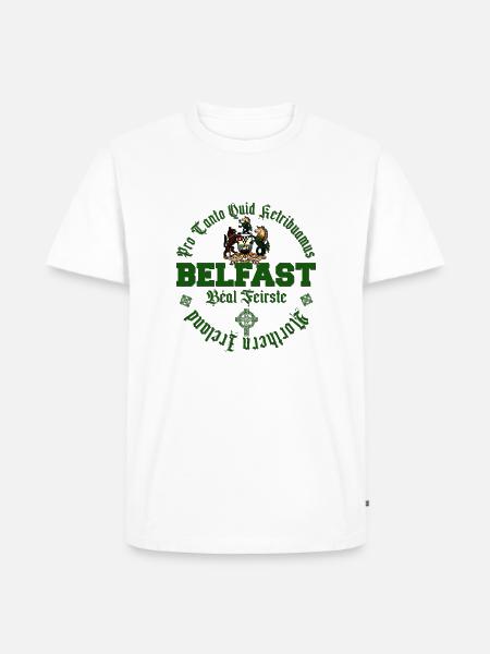 Belfast Noth Irland - Männer Premium Bio T-Shirt - Weiß