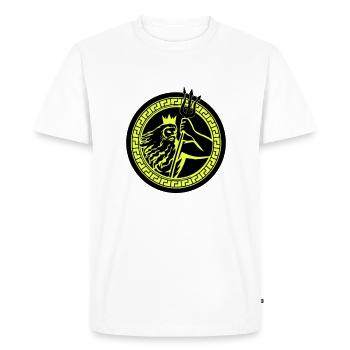 Poseidon Triton - Men's Premium Organic T-Shirt - white - Front - Nico (187cm)