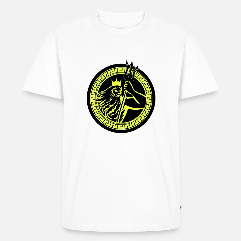poseidon triton - Männer Premium Bio T-Shirt - Weiß