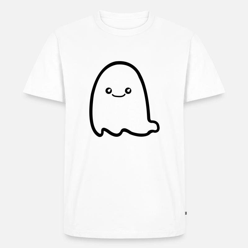 ghost comic - Männer Premium Bio T-Shirt - Weiß
