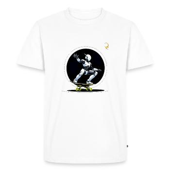 LE SKATEBOARD DU FUTUR - T-shirt Premium bio Homme - blanc - Devant - Nico (187cm)