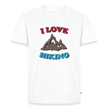 I love hiking - T-shirt Premium bio Homme - blanc - Devant - Nico (187cm)