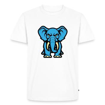 Elephant Comic - Men's Premium Organic T-Shirt - white - Front - Nico (187cm)