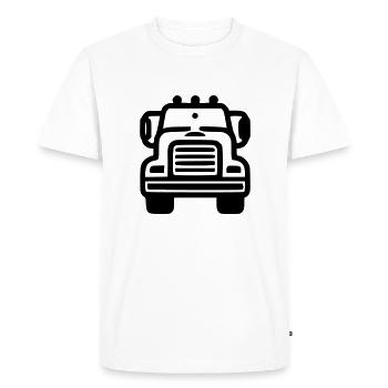 Truck - Men's Premium Organic T-Shirt - white - Front - Nico (187cm)