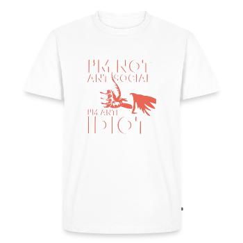 Not a fan of stupidity - Men's Premium Organic T-Shirt - white - Front - Nico (187cm)