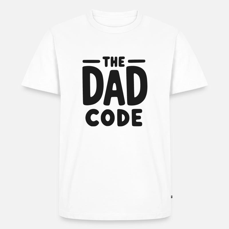 Der Papa-Code - Männer Premium Bio T-Shirt - Weiß