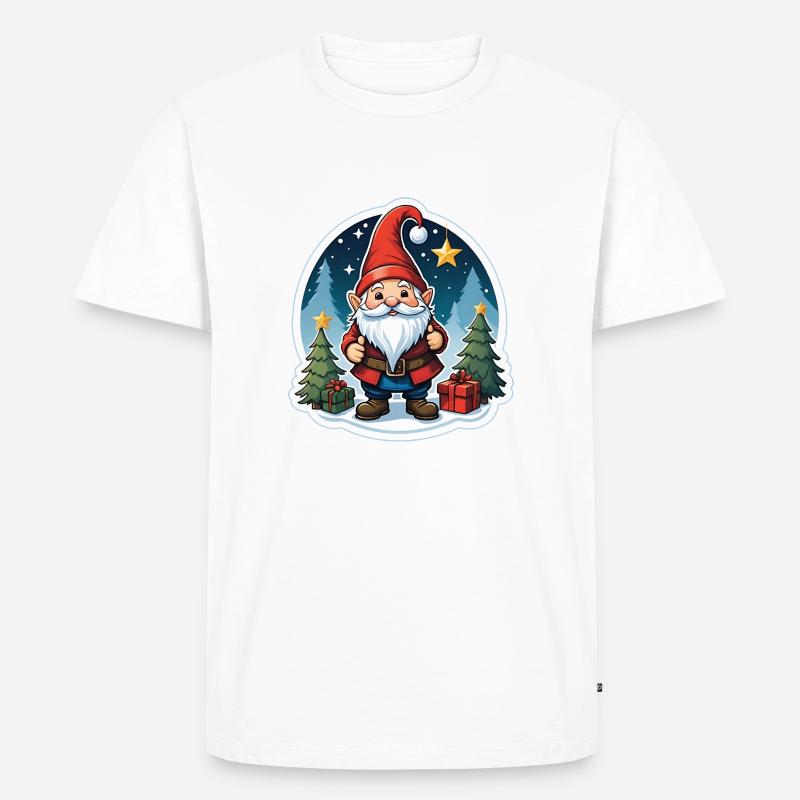 Weihnachtswichtel - Männer Premium Bio T-Shirt - Weiß