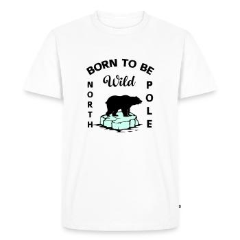 Ours polaire Wilderness Antarctique - T-shirt Premium bio Homme - blanc - Devant - Nico (187cm)