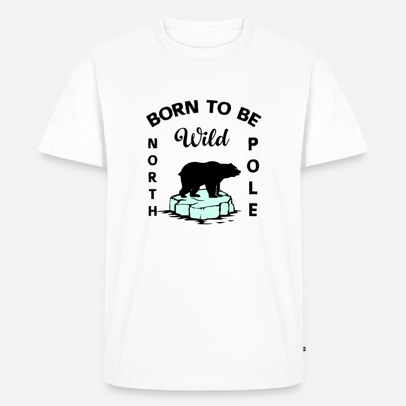 Polar Bear Wilderness Antarctica - Men's Premium Organic T-Shirt - white