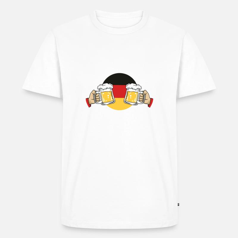 Germany Drinking Team - Männer Premium Bio T-Shirt - Weiß