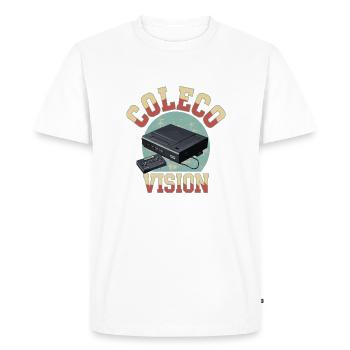 Colecovision Retro Home Gaming System 80 s - Men's Premium Organic T-Shirt - white - Front - Nico (187cm)