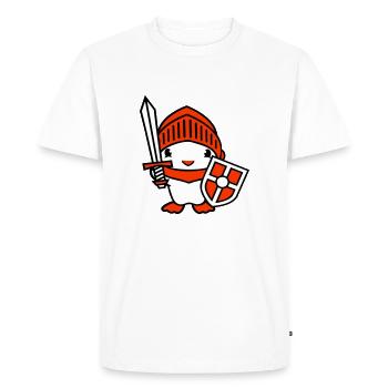Duck Knight Armor Épée Bouclier Casque Combattant - T-shirt Premium bio Homme - blanc - Devant - Nico (187cm)