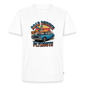 Vintage Plymouth s Road Runner 1968 Classique C - T-shirt Premium bio Homme - blanc - Devant - Nico (187cm)