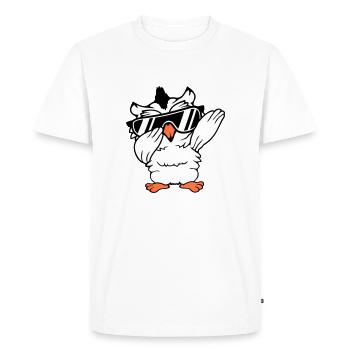 hibou dabbing dab danse pose geste lunettes de soleil mignon - T-shirt Premium bio Homme - blanc - Devant - Nico (187cm)