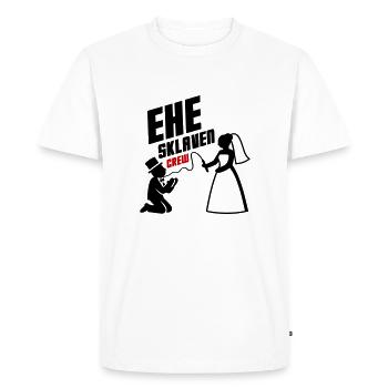 Mariage Esclaves Équipage Mariage - T-shirt Premium bio Homme - blanc - Devant - Nico (187cm)