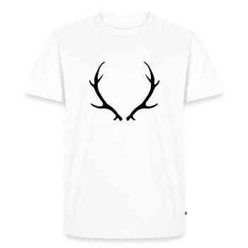 Bois de cerf - T-shirt Premium bio Homme - blanc - Devant - Nico (187cm)