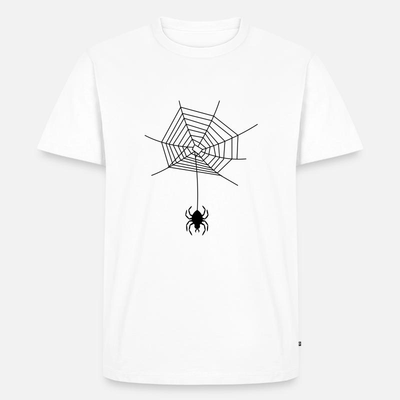 spinnennetz - Männer Premium Bio T-Shirt - Weiß