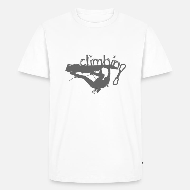Klettern2 - Männer Premium Bio T-Shirt - Weiß